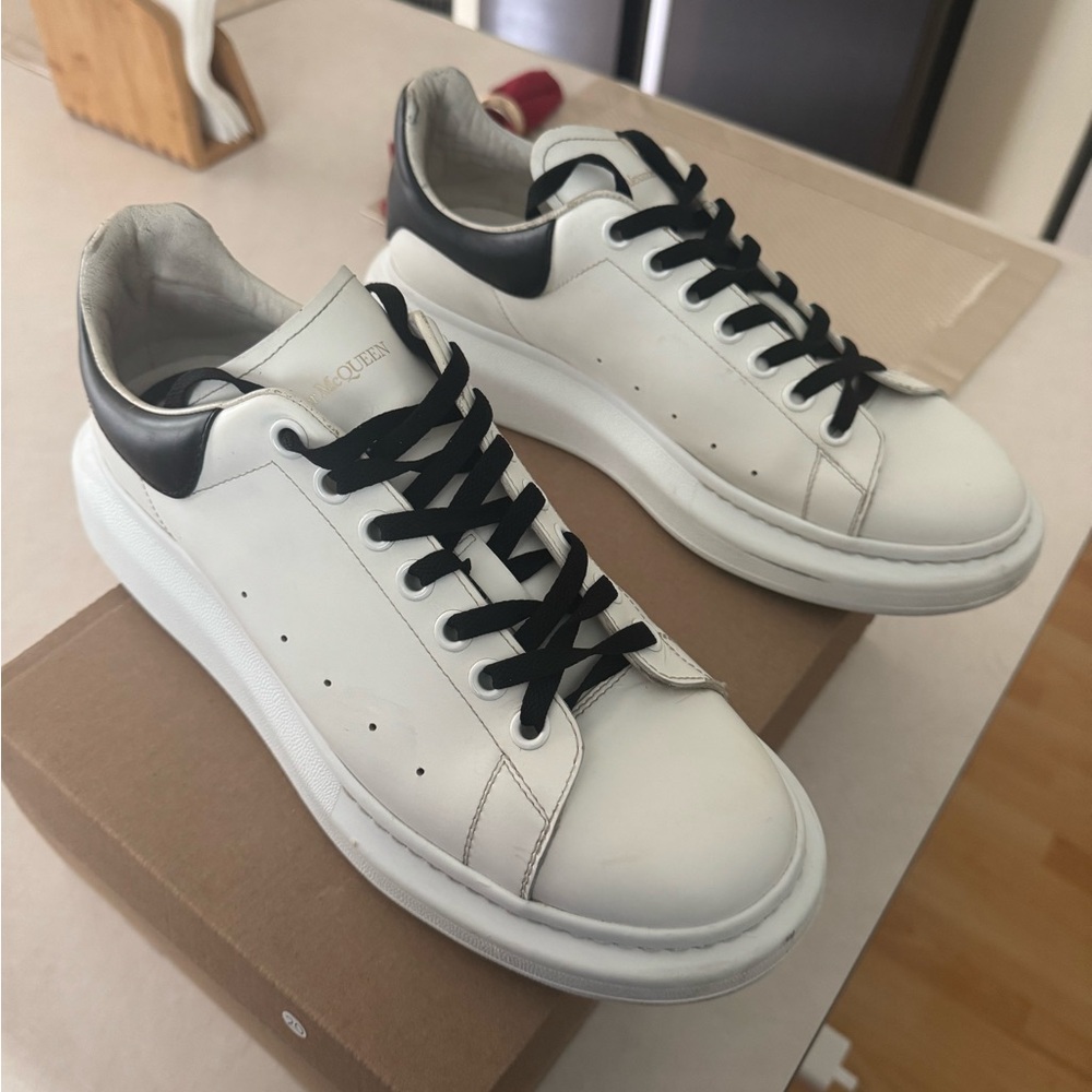 Alexander McQueen White and Black Sneakers Oversized